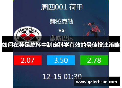 如何在英足总杯中制定科学有效的最佳投注策略